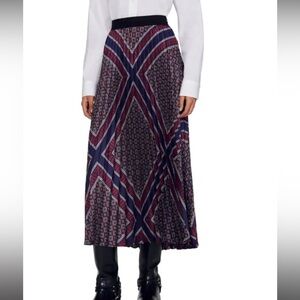 Sandro marron/blue skirt